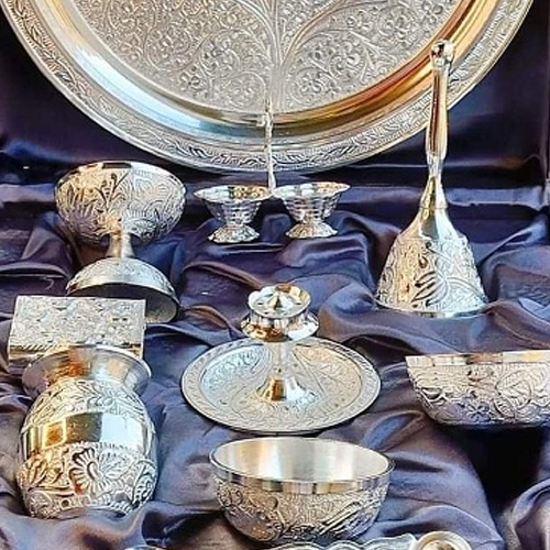 Beautiful German Silver Polished Candle Holders set