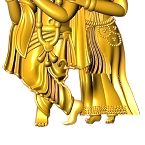 3D Miniature Statue of Radha Krishna