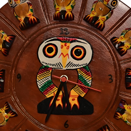 Wooden Handprinted Wall Clock