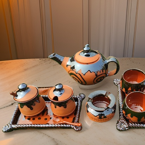 Beautiful Terracotta Tea Set