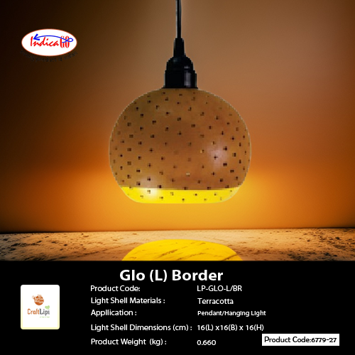 GLO L With Border Ceiling Light