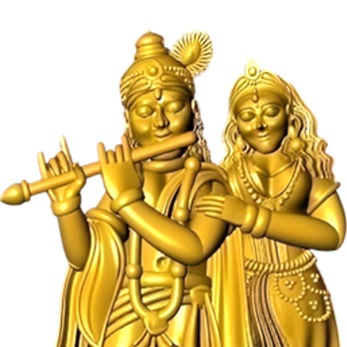 3D Miniature Statue of Radha Krishna