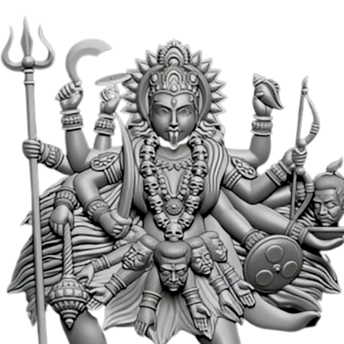 3D Miniature Statue of The Hindu Devi Kali Mata