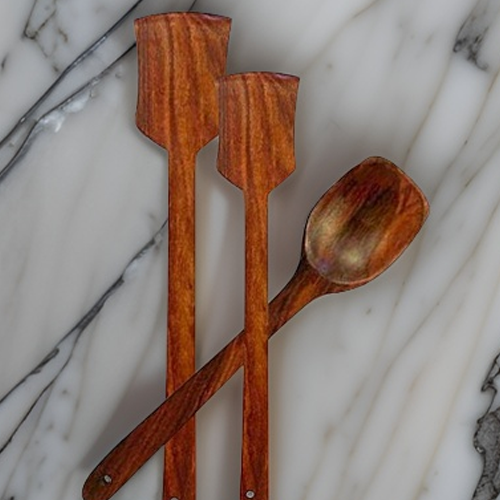Simonart and printing wood handicraft non stick spoon set